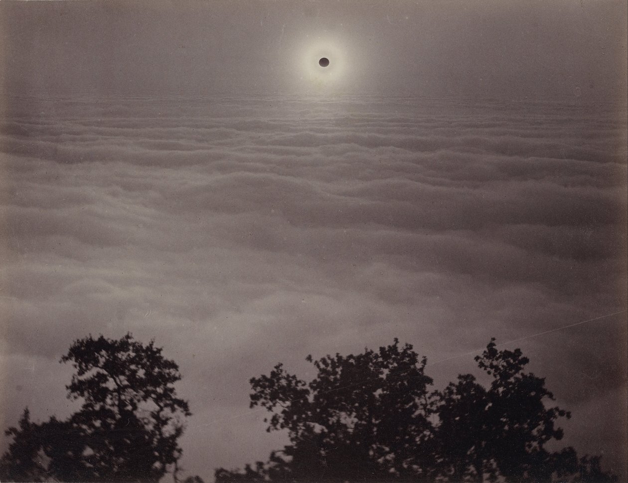 Zaćmienie Słońca z góry Santa Lucia autorstwa Carleton Watkins