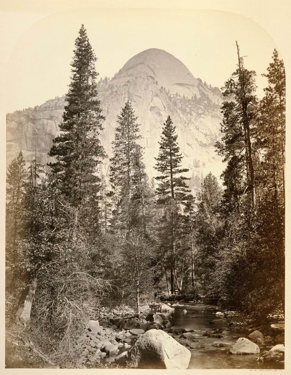 Tacoye [sic] - North Dome, 3729 ft. Yo Semite autorstwa Carleton Watkins