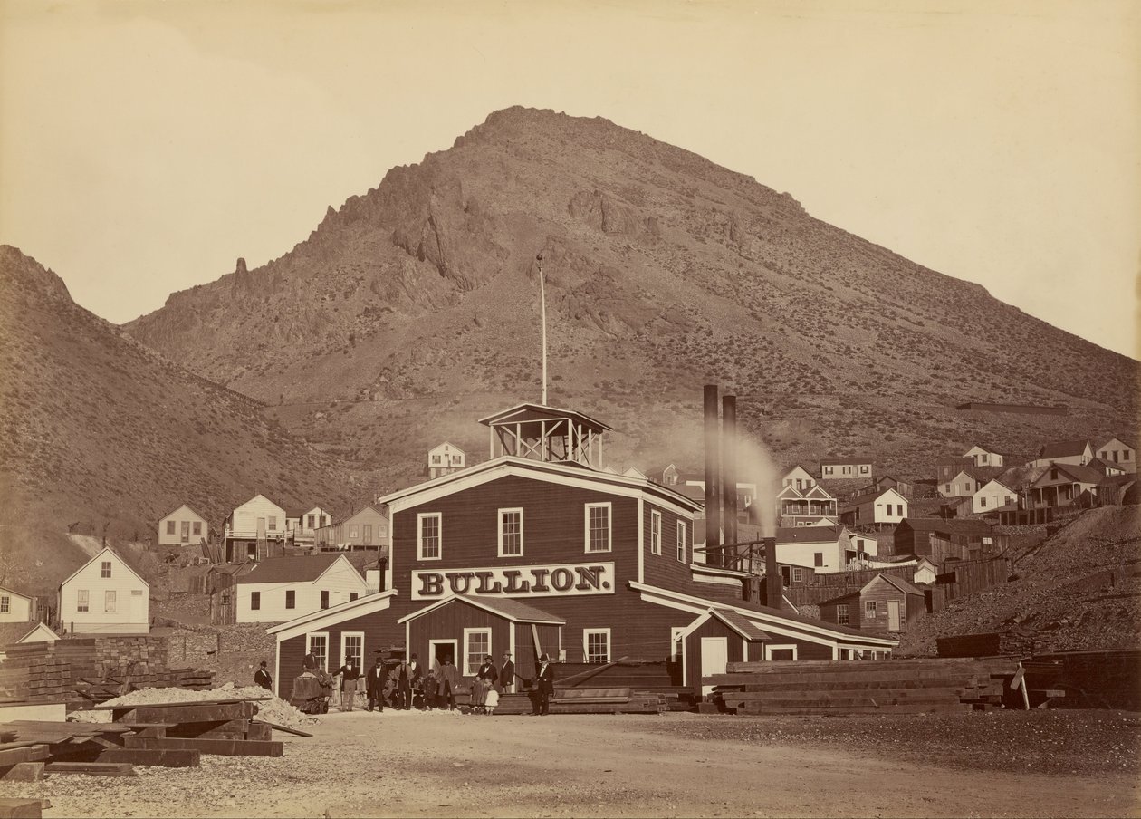 Kopalnia kruszcu, Virginia City, Nevada autorstwa Carleton Watkins