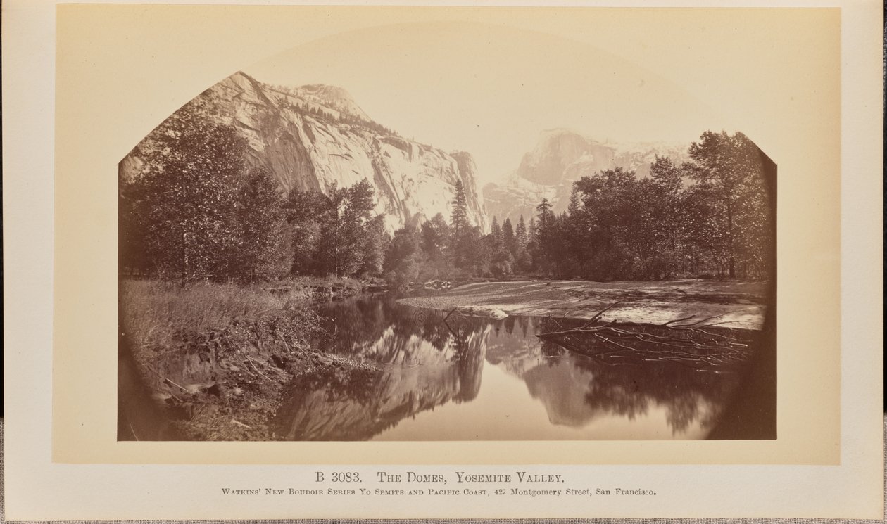 Kopuły, dolina Yosemite autorstwa Carleton Watkins