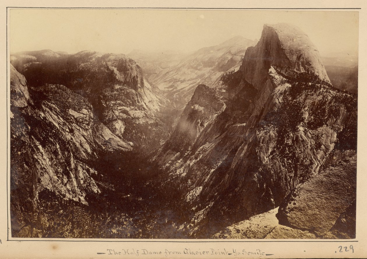 Half Dome z Glacier Point, Yosemite autorstwa Carleton Watkins
