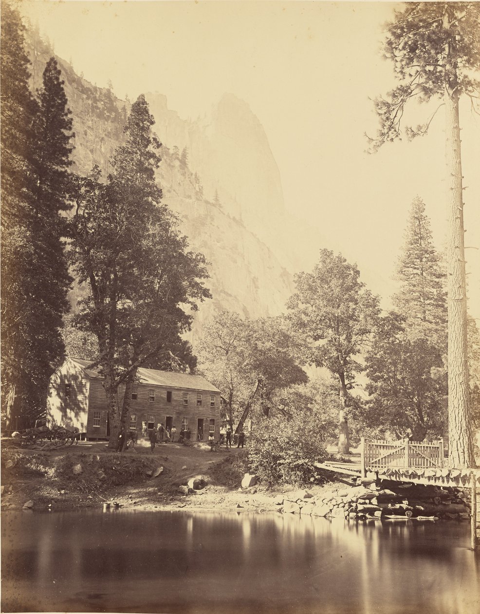 Strażnik i hotel autorstwa Carleton Watkins