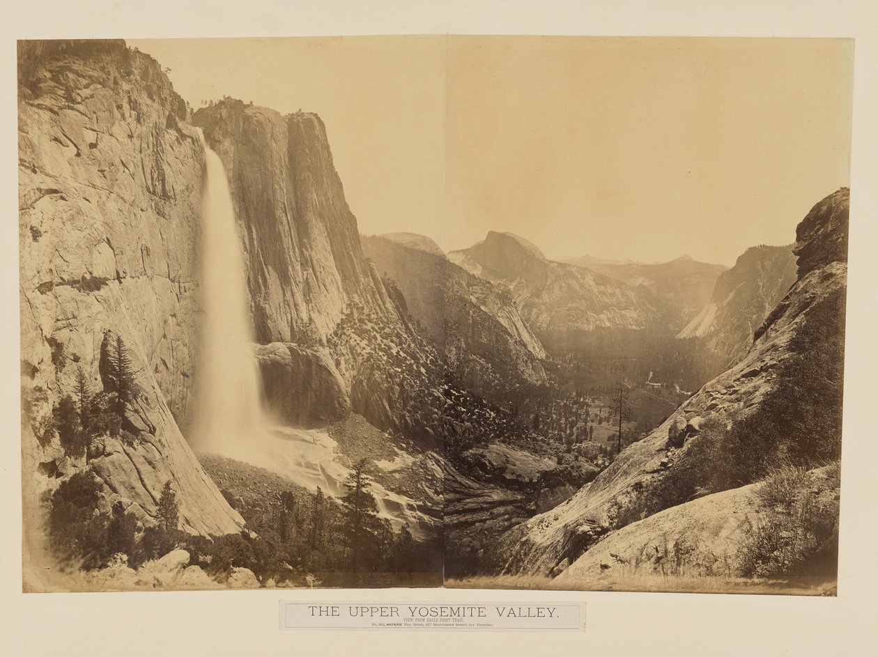 Górna dolina Yosemite. Widok ze szlaku Eagle Point. autorstwa Carleton Watkins