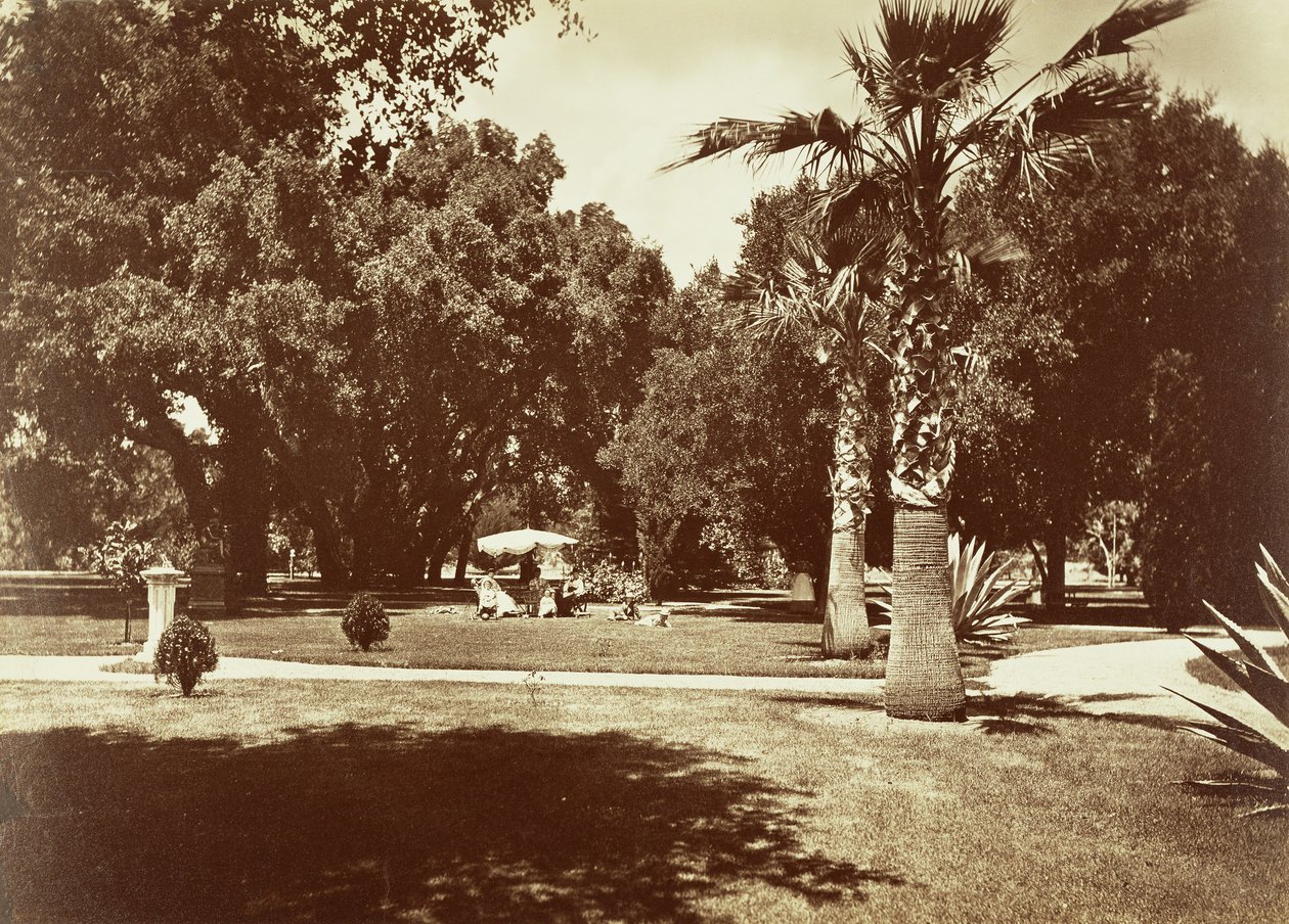 [Thurlow Lodge - Namiot i grupa rodzinna]. autorstwa Carleton Watkins
