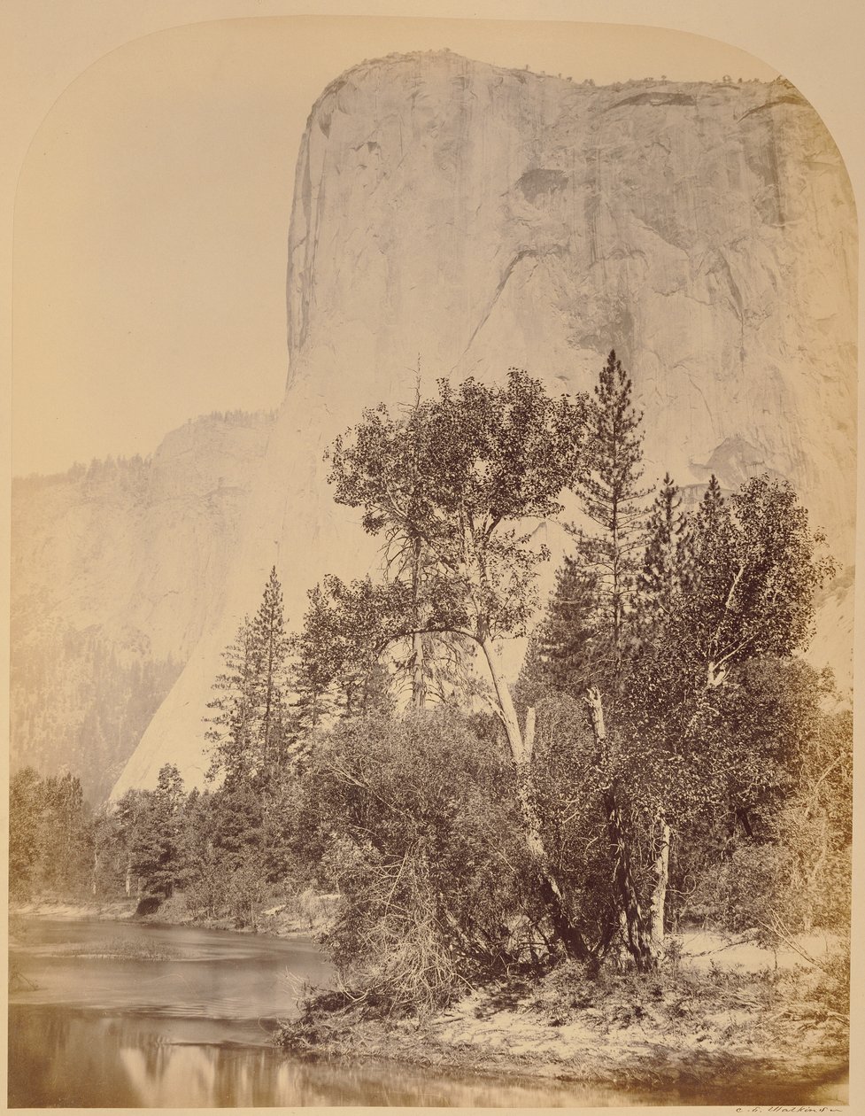 Tutucanula - El Capitan, 3600 stóp, Yosemite autorstwa Carleton Watkins