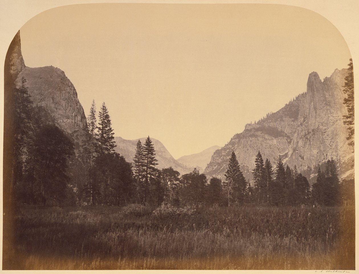 W górę doliny - Yosemite autorstwa Carleton Watkins