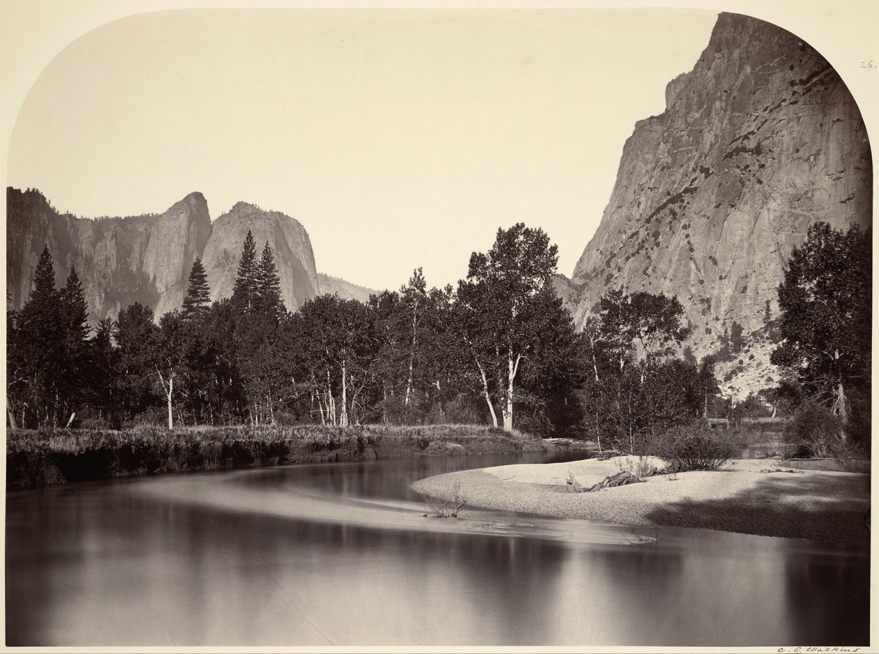 Widok z Camp Grove, Yosemite autorstwa Carleton Watkins