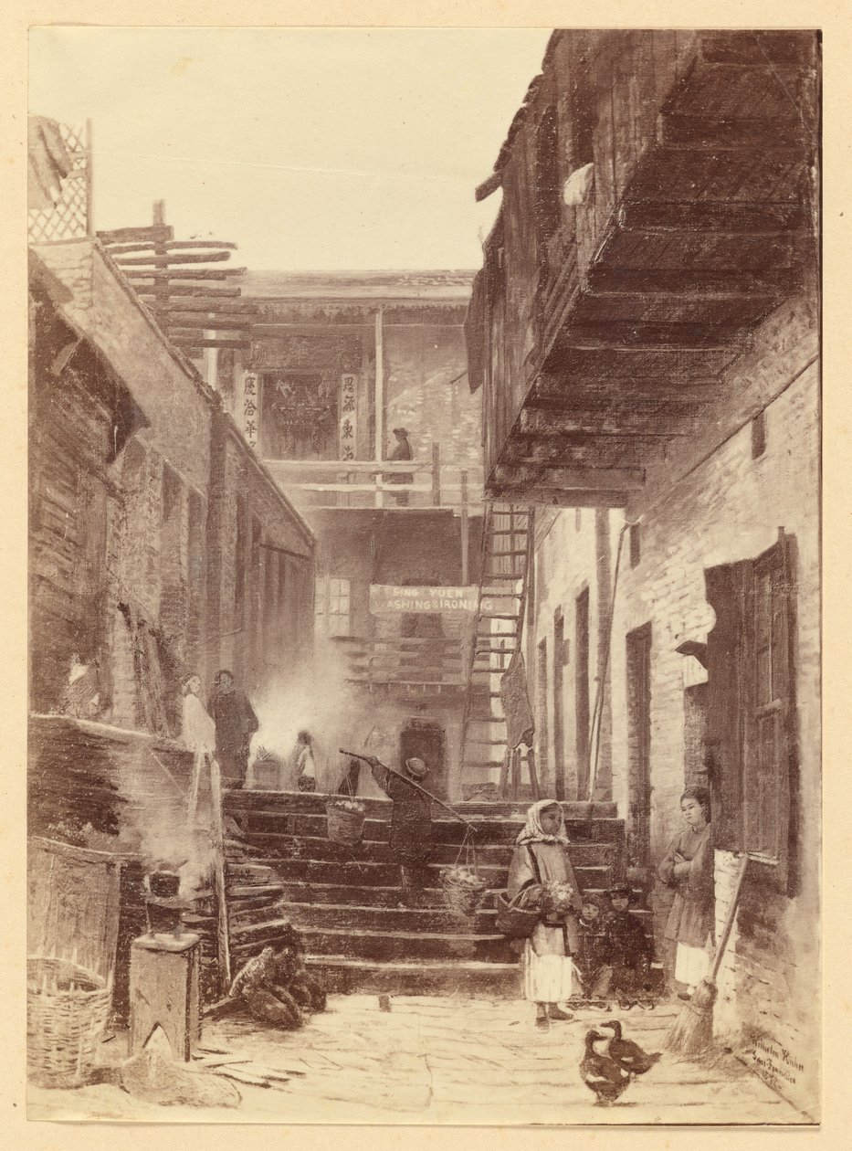 Widok w Chinatown w San Francisco autorstwa Carleton Watkins