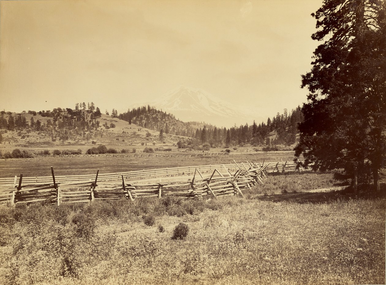 [Widok na Mount Shasta] autorstwa Carleton Watkins