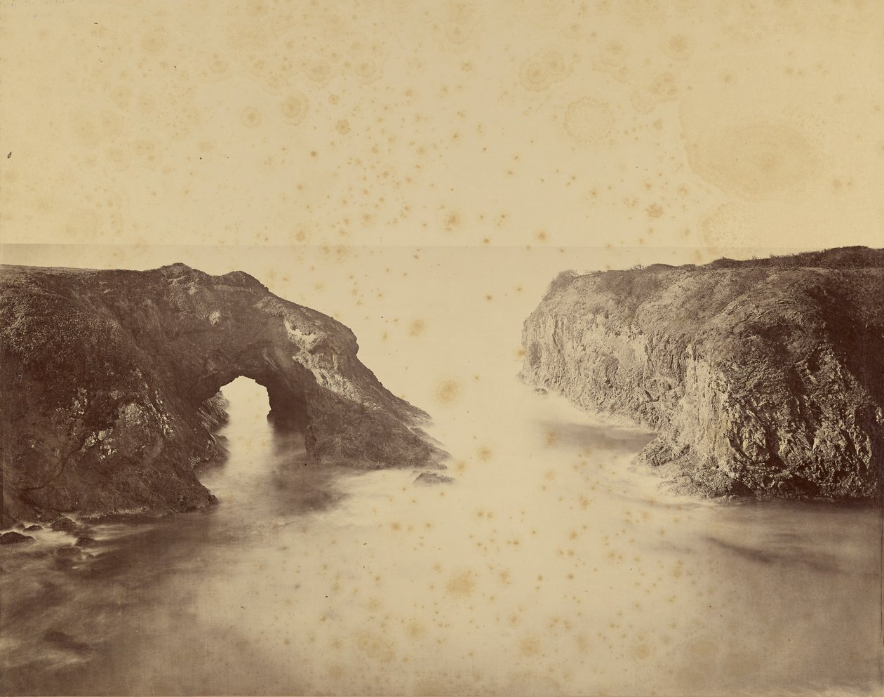 [Widok wybrzeża Pacyfiku, Mendocino] autorstwa Carleton Watkins