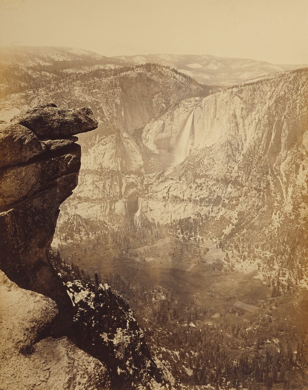 Wodospady Yosemite z Glacier Point autorstwa Carleton Watkins