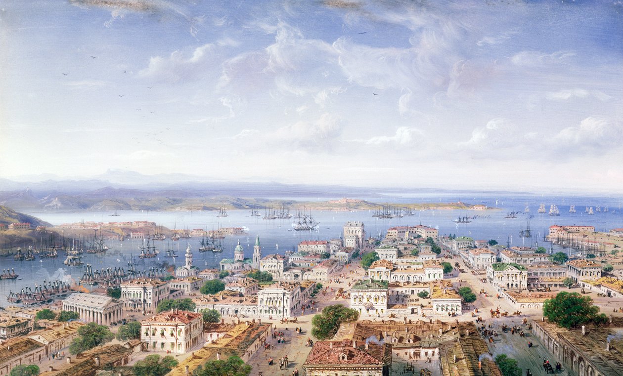 Widok na Sebastopol autorstwa Carlo Bossoli