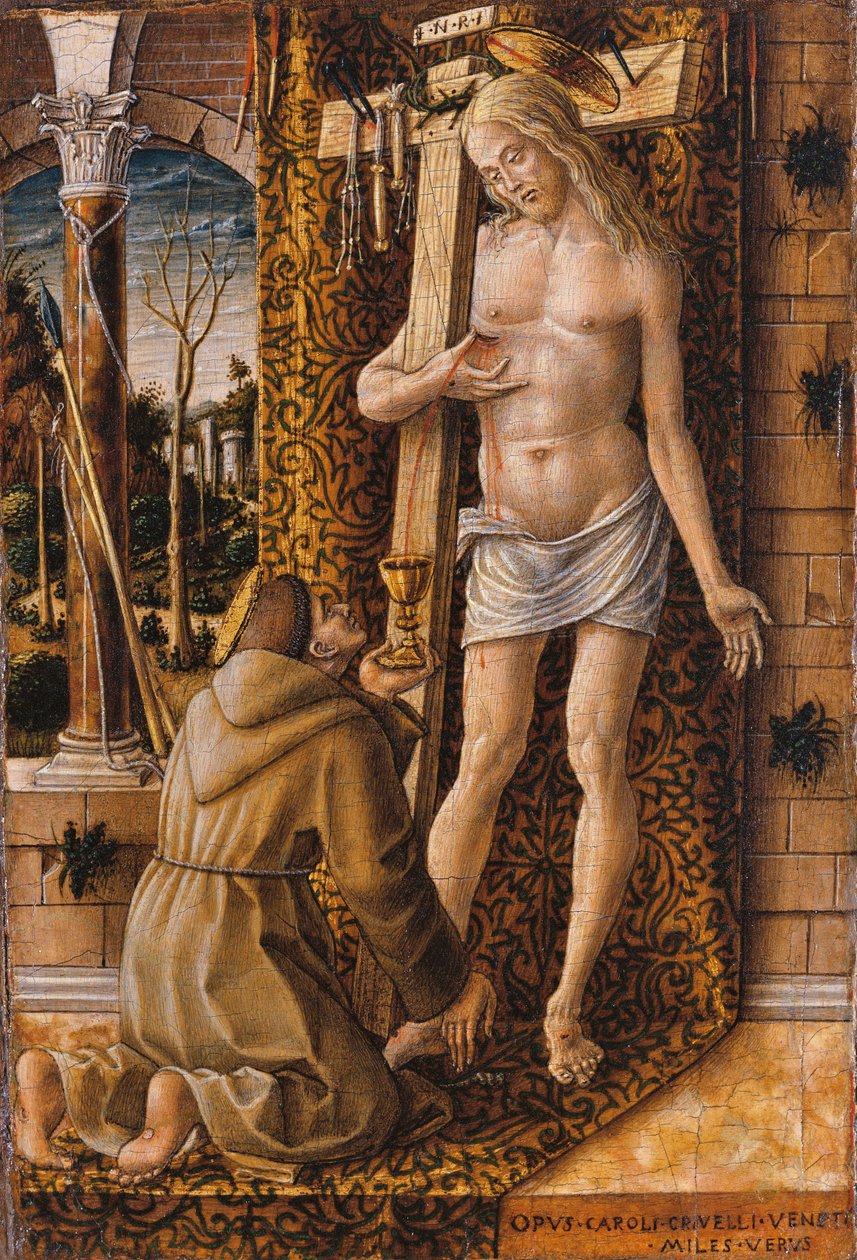 Św. Franciszek Zbierając Krew Chrystusa autorstwa Carlo Crivelli