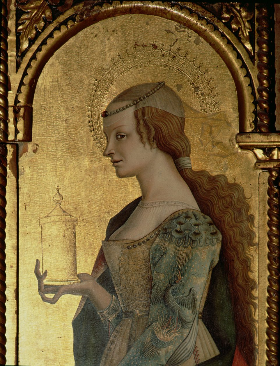 Św. Maria Magdalena, fragment tryptyku Santa Lucia (tempera na desce) (zob. 76686) autorstwa Carlo Crivelli