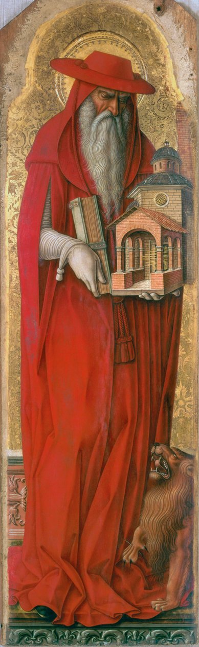 سینټ جیروم، c.1476 (په پینل کې تودوخه) پولی autorstwa Carlo Crivelli