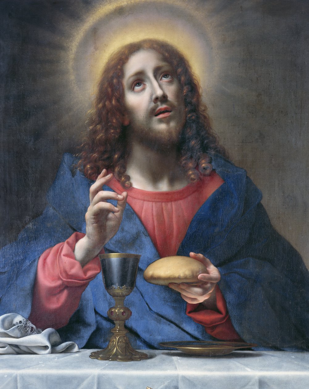 Chleb błogosławiący Chrystusa autorstwa Carlo Dolci