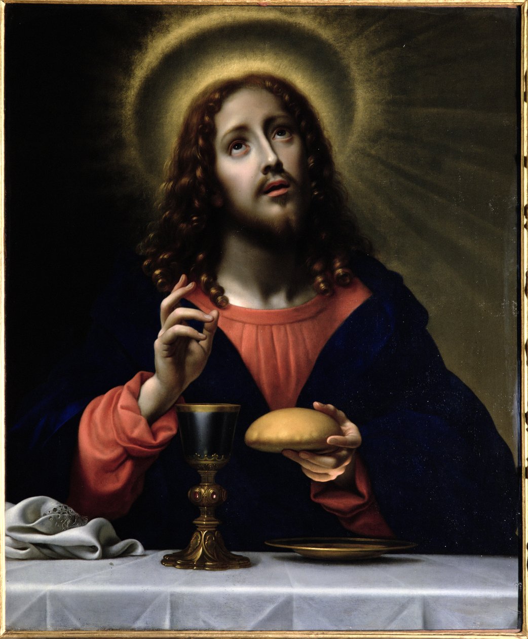 Chrystus błogosławi sakramenty autorstwa Carlo Dolci