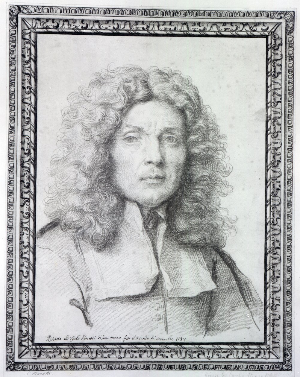 Autoportret, 1684 (kreda na papierze) autorstwa Carlo Maratta or Maratti