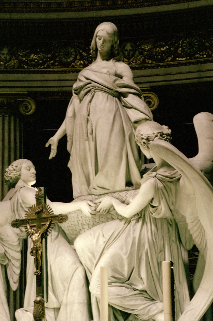 Wniebowstąpienie św Marii Magdaleny, z ołtarza głównego, ok. 1835-41 detal marmurowy z 248131 autorstwa Carlo Marochetti