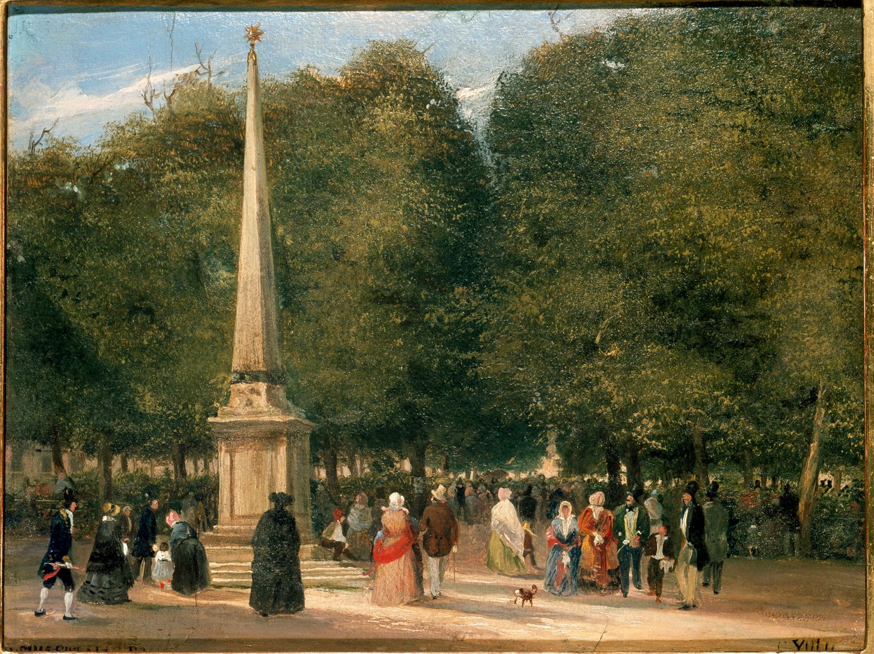 Święto kwiatów na uroczystość San Foca w Mediolanie 20.04.1845 (olej na płótnie) autorstwa Carlo Jotti