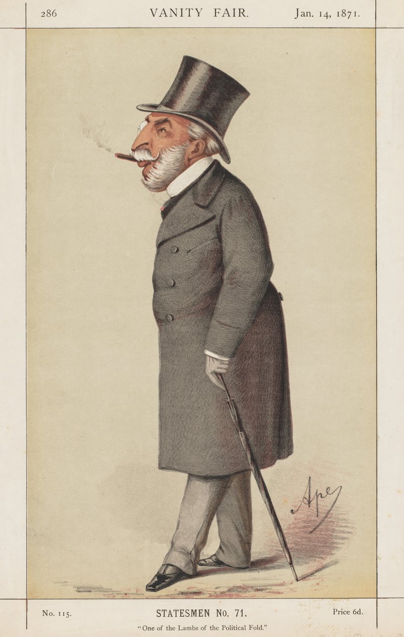 Vanity Fair: Statesman, nr 71 „Jeden z owiec politycznych owczarków” autorstwa Carlo (Ape) Pellegrini