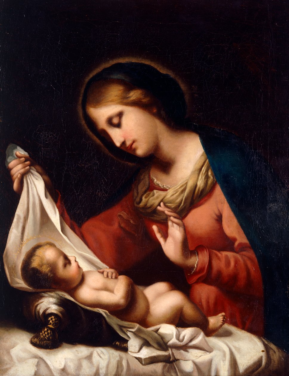 Madonna z Dzieciątkiem (olej na płótnie) autorstwa Carlo (after) Dolci