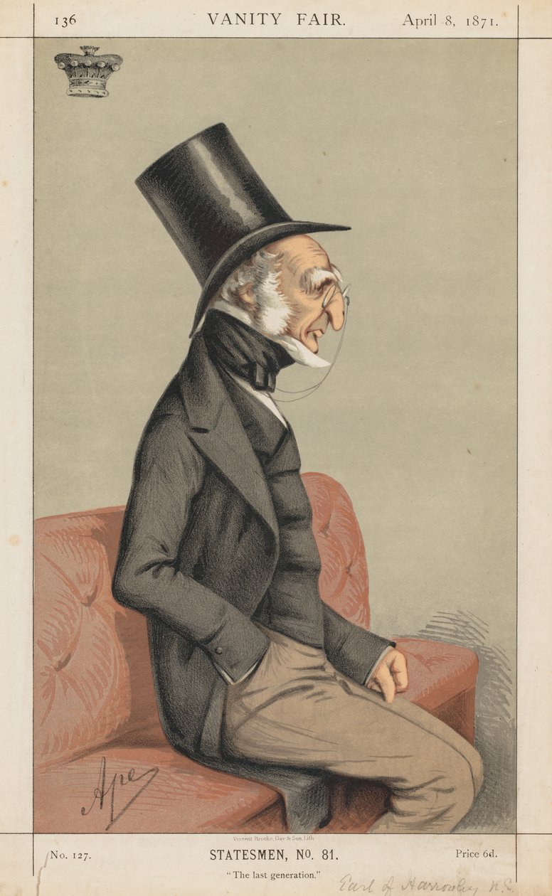 Vanity Fair: Statesman No., 81 Ostatnie pokolenie, 1871. autorstwa Carlo