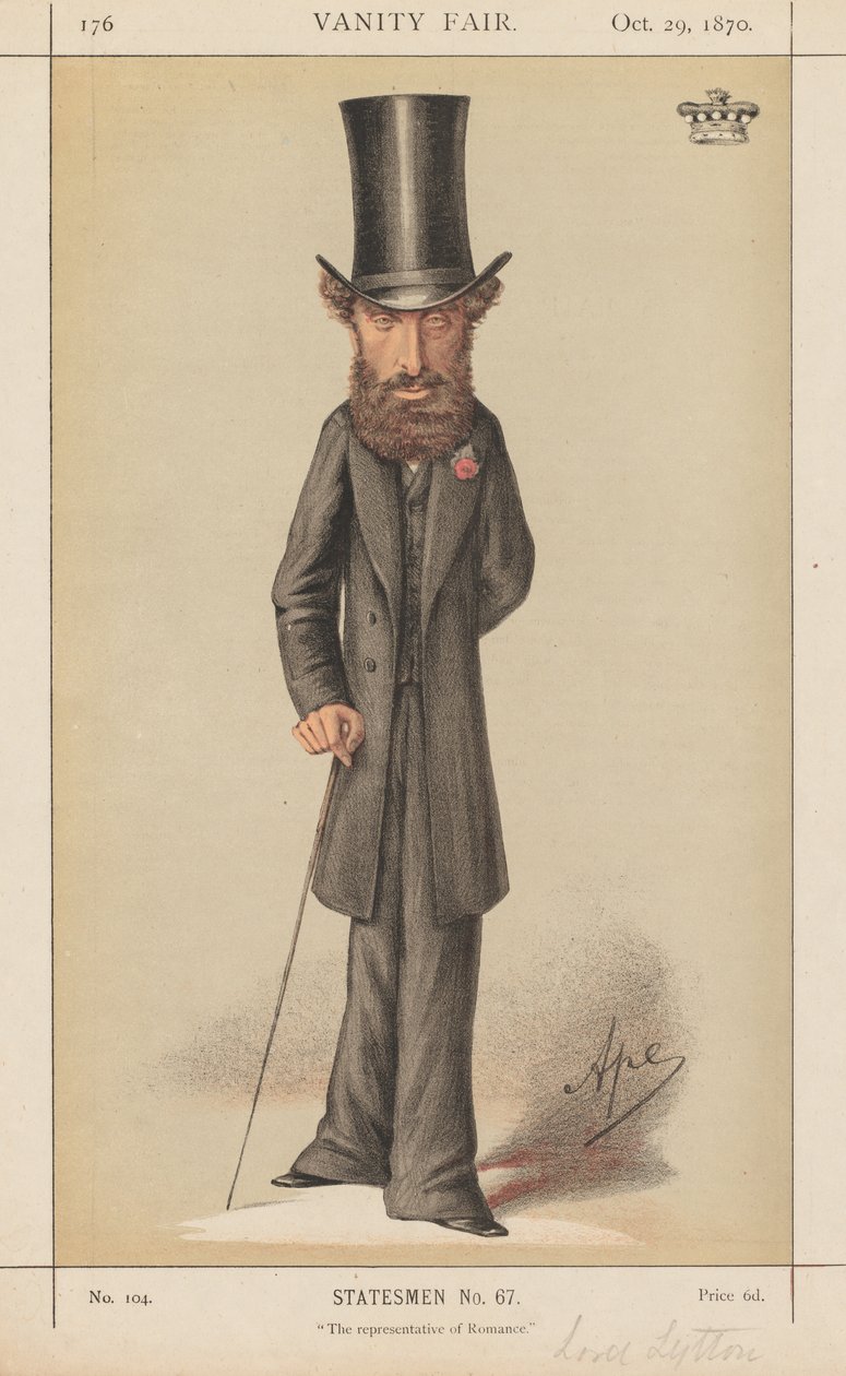 Vanity Fair: Statesmen No. 67 Przedstawiciel Romance, 1870. autorstwa Carlo