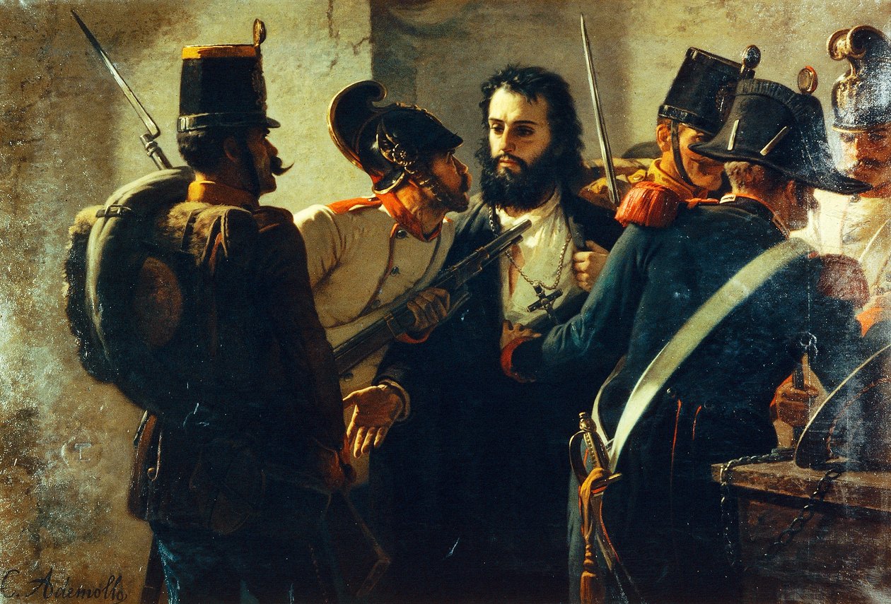 Ugo Bassi w więzieniu Comacchio, Carlo Ademollo (1825-1911) autorstwa Carlo Ademollo