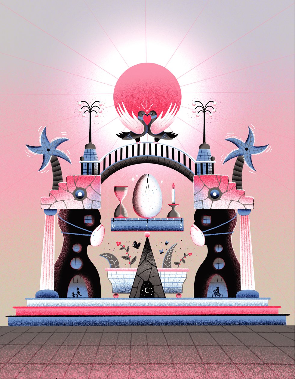 Nie ma fragmentów, jeśli nie ma całości, 2020 (ilustracja cyfrowa) autorstwa Carlo Alberto Giardina