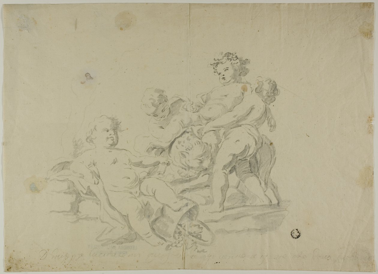Putti Bacchanal autorstwa Carlo Amalfi
