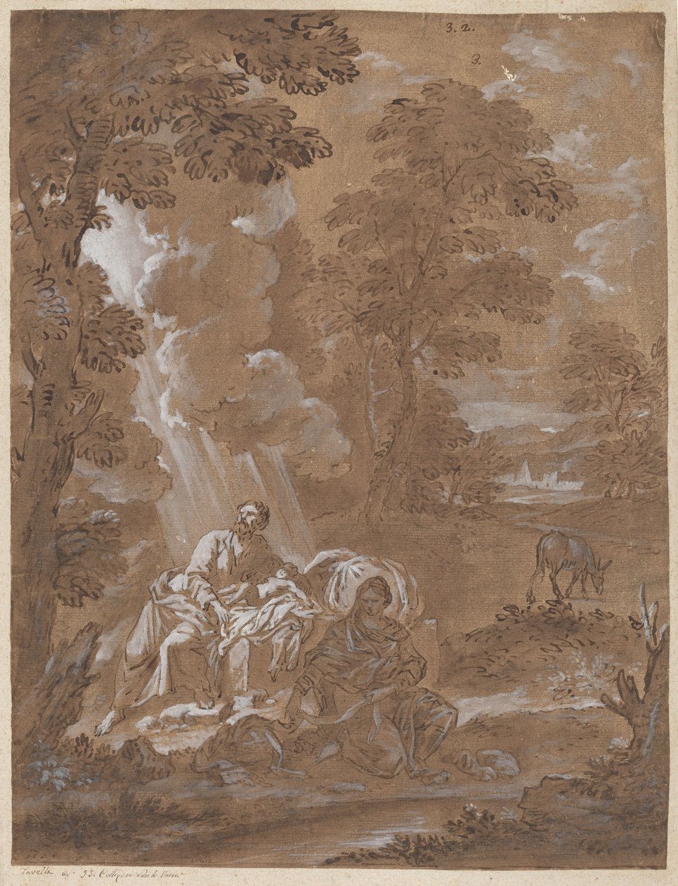 Reszta w ucieczce do Egiptu autorstwa Carlo Antonio Tavella