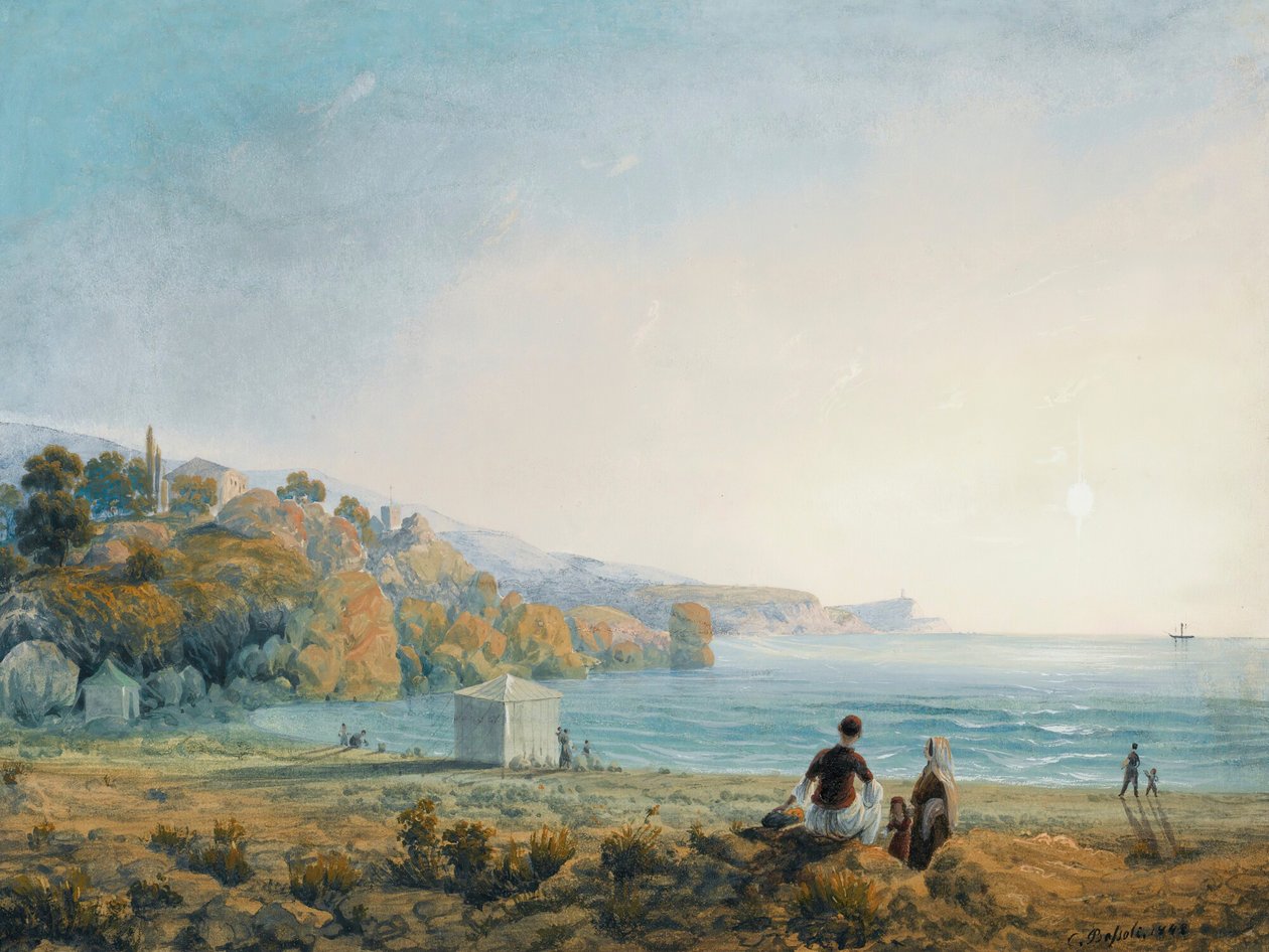 Widok Miskhor na Krymie, 1841-1842. autorstwa Carlo Bossoli