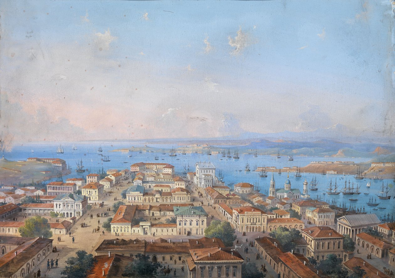 Widok Sewastopola, lata 1860-1870 autorstwa Carlo Bossoli