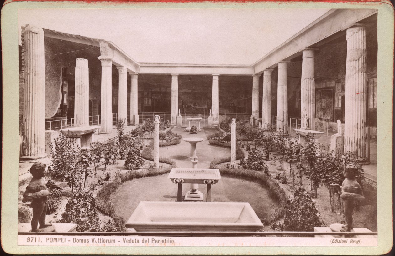 Dom Vettiów w Pompejach, ok. 1880 r. (zdjęcie) autorstwa Carlo Brogi