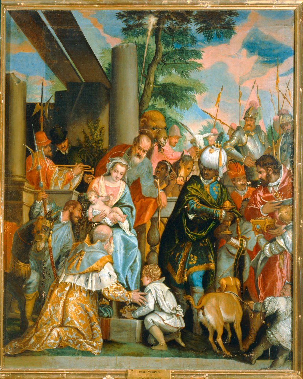 Adoracja Trzech Króli. 10014560 ... autorstwa Carlo Caliari