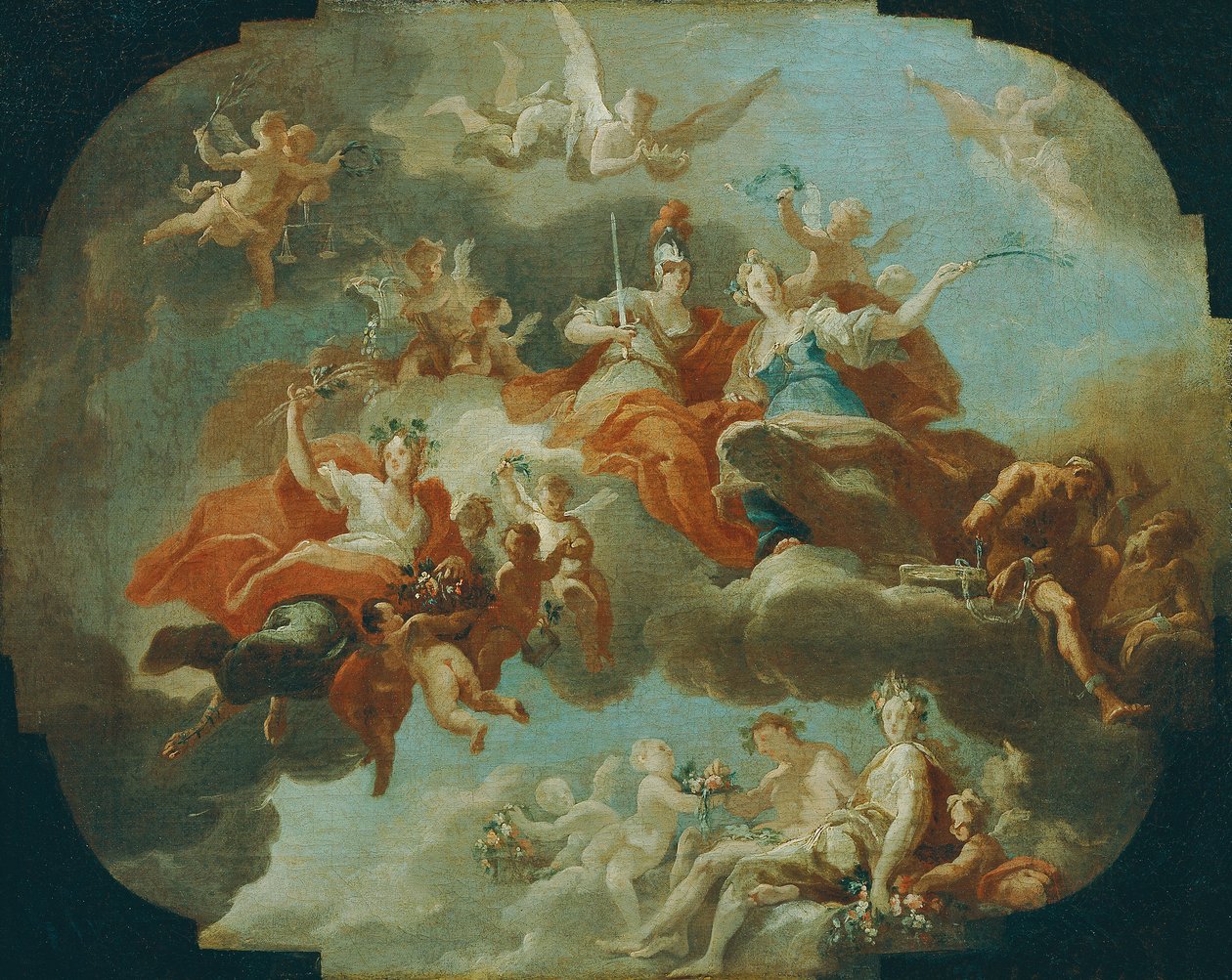 Alegoria Pokoju i Sprawiedliwości autorstwa Carlo Carlone
