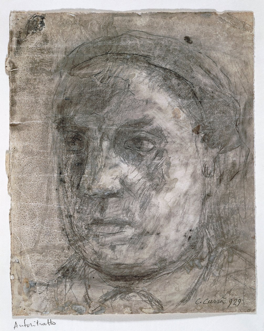 Włochy, autoportret autorstwa Carlo Carra (rysunek) autorstwa Carlo Carra