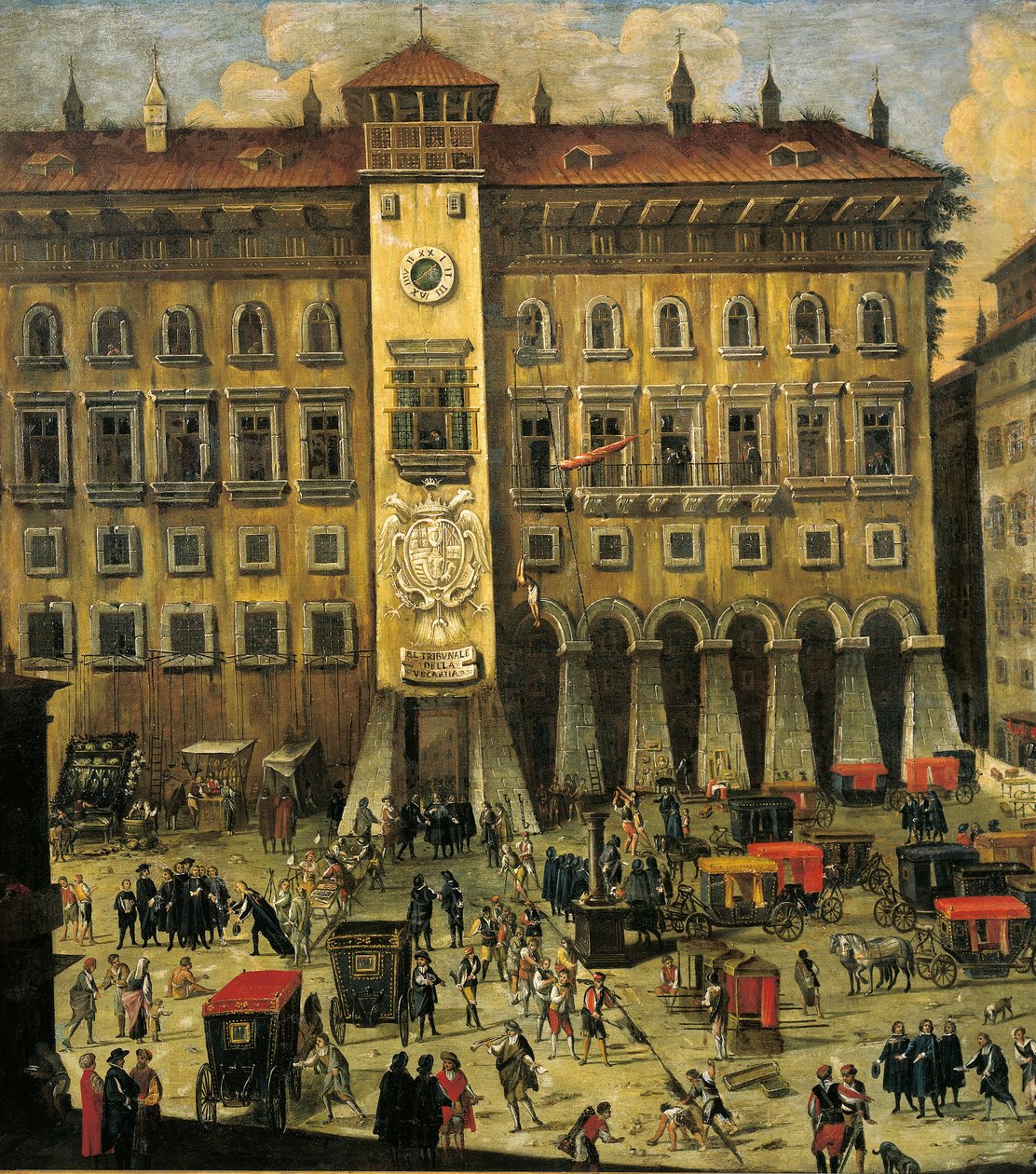 Włochy, Neapol, Gmach sądu Vicaria (obraz) autorstwa Carlo Coppola