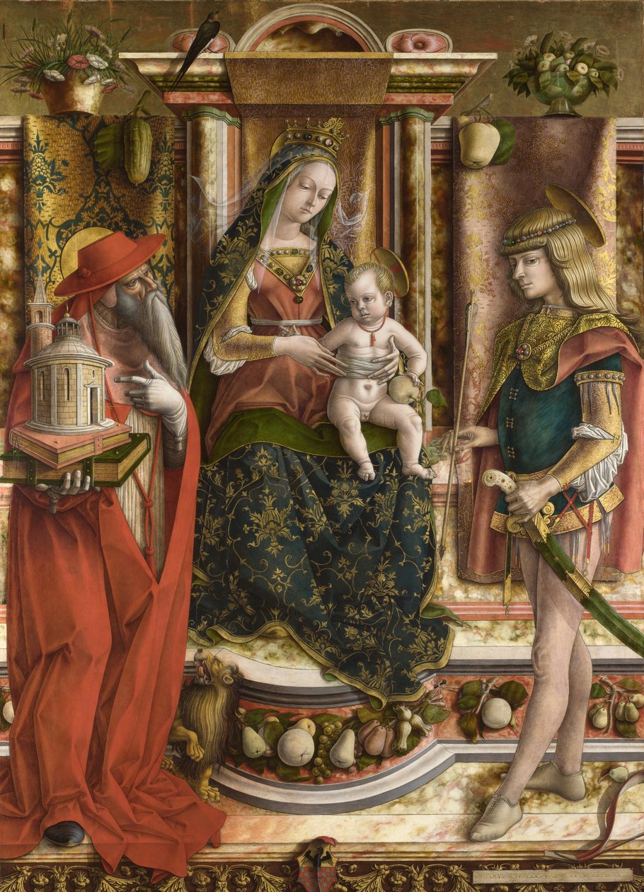 La Madonna della Rondine Madonna Jaskółki, po 1490 autorstwa Carlo Crivelli