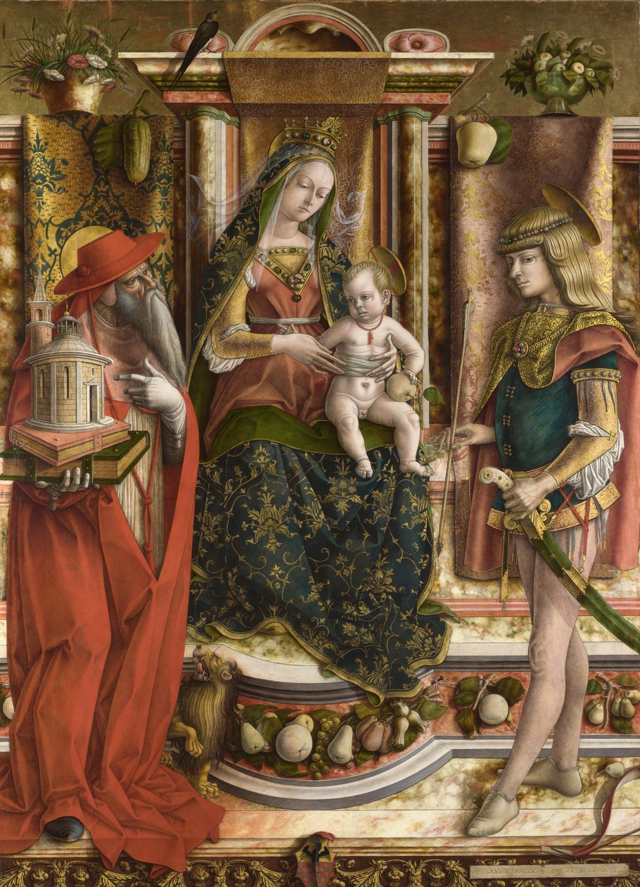 La Madonna della Rondine, po 1490 (tempera olejna i jajeczna na drewnie) autorstwa Carlo Crivelli