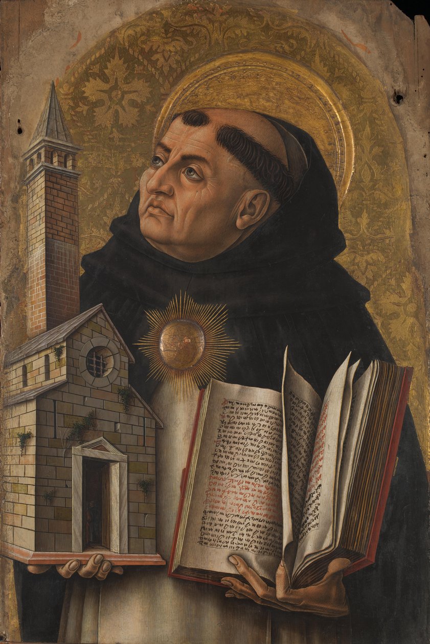 Św. Tomasz z Akwinu 1476 (tempera na topoli) autorstwa Carlo Crivelli
