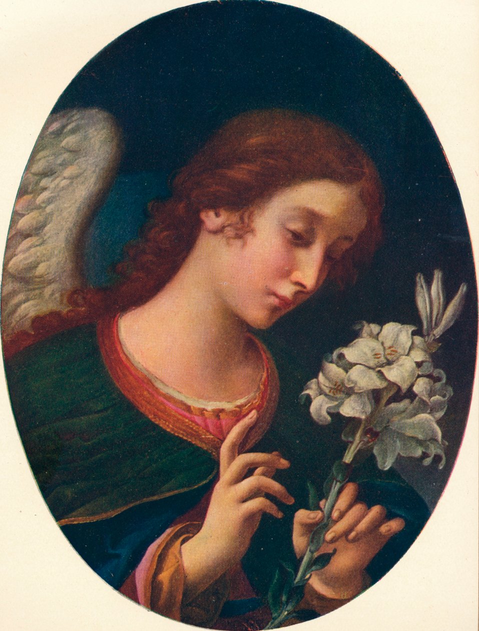 Anioł Zwiastowania, XVII wiek autorstwa Carlo Dolci
