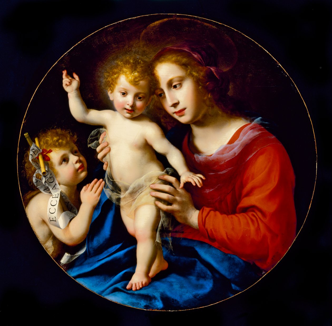 Madonna z Dzieciątkiem ze św. Janem Chrzcicielem, ok. 1636 autorstwa Carlo Dolci