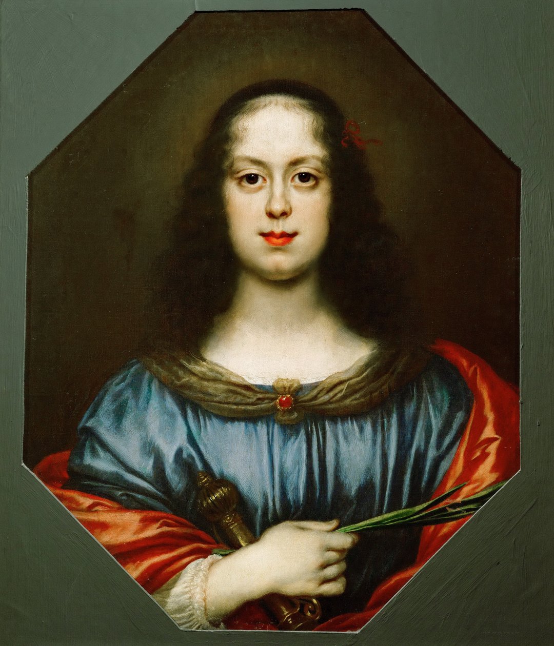 Portret Vittoria della Rovere 1622-1694 jako Świętej Katarzyny, lata 40. XVII wieku autorstwa Carlo Dolci