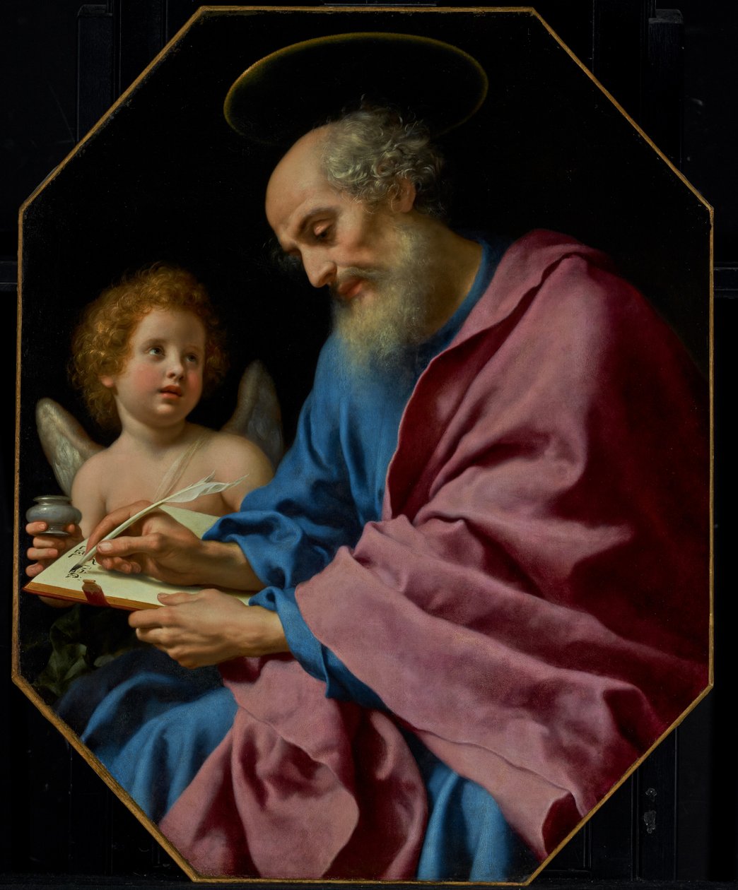 Święty Mateusz pisze swoją Ewangelię autorstwa Carlo Dolci