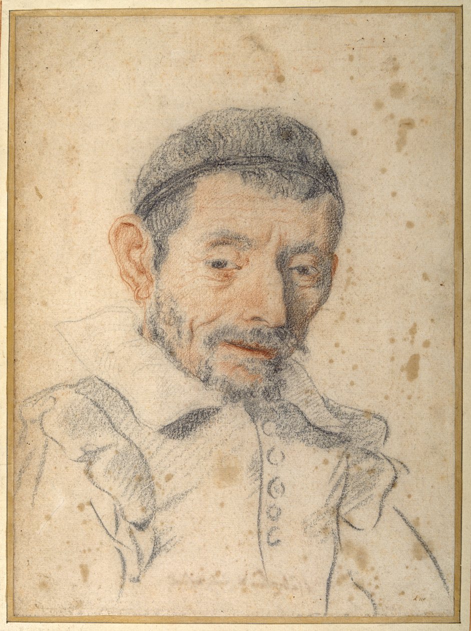 Szewc artysty (czerwono-czarna kreda na papierze) autorstwa Carlo Dolci