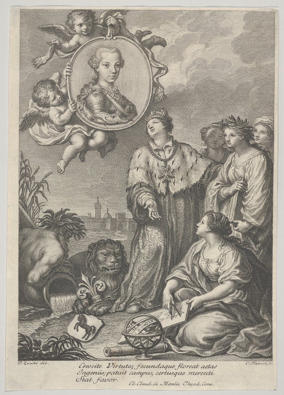 Portret przyszłego cesarza rzymskiego Leopolda II jako arcyksięcia Austrii i..., ca. 1760-67. autorstwa Carlo Faucci