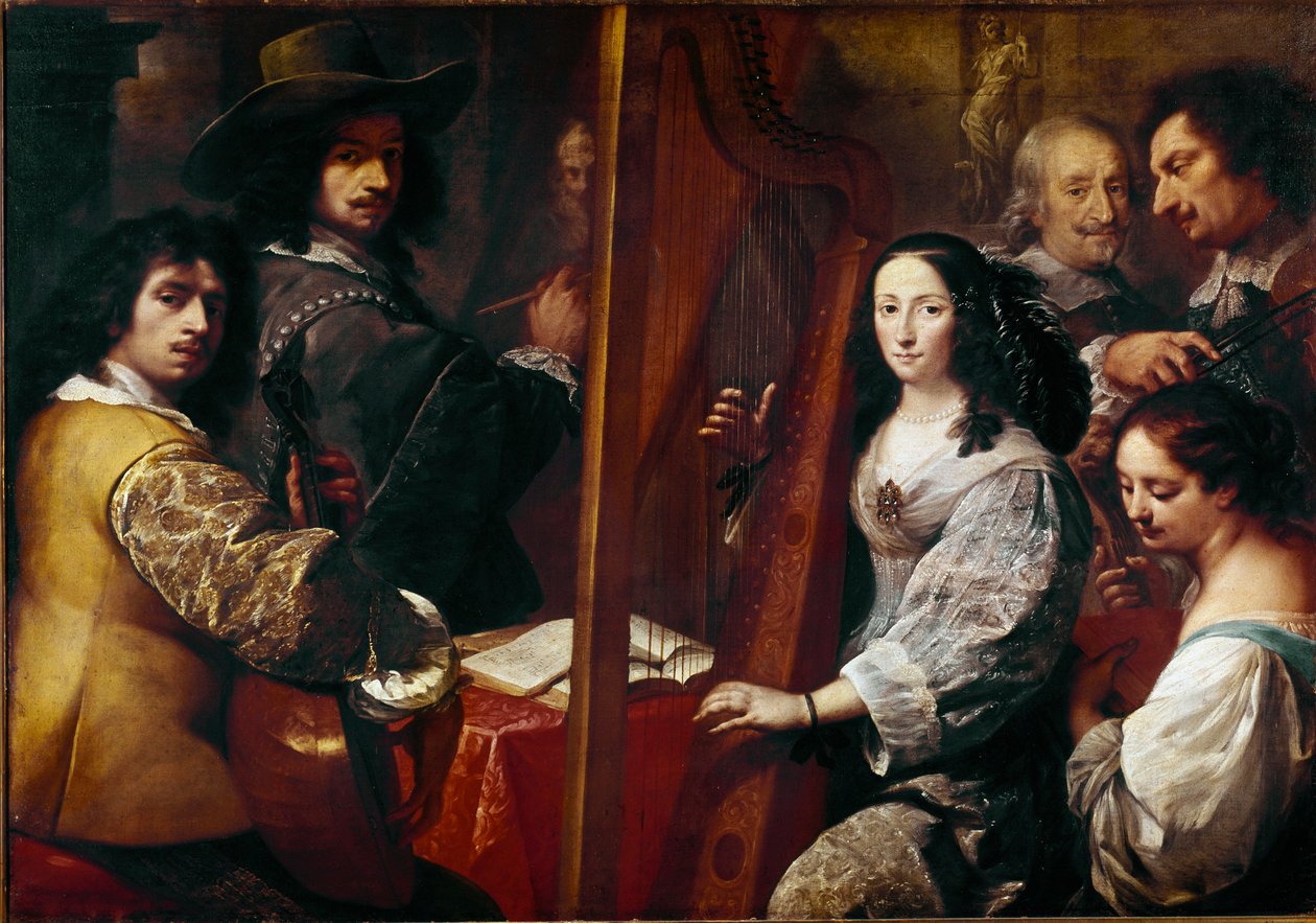 Rodzina malarza Obraz Carlo Francesco Nuvolone (ok. 1609-1662) XVII w. Nd. 126x180 cm Mediolan, Pinacoteca di Brera, Włochy autorstwa Carlo Francesco Nuvolone