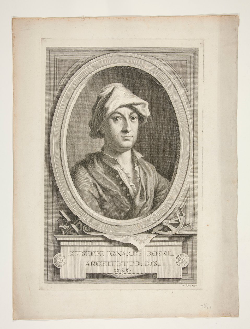 Portret Giuseppe Ignazio Rossi autorstwa Carlo Gregori